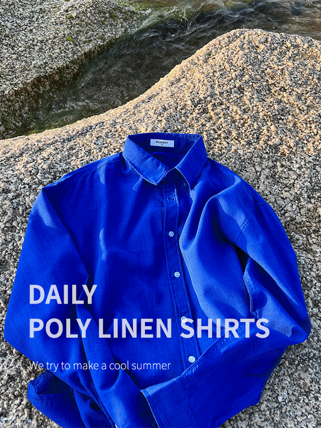 [당일출고](1+1 sale)데일리 폴리 린넨 셔츠(5color)